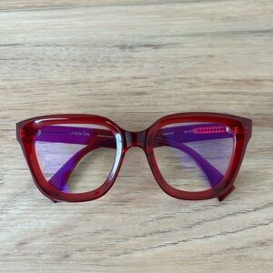 Article One Marion 03 Red Translucent Eyeglass Frames